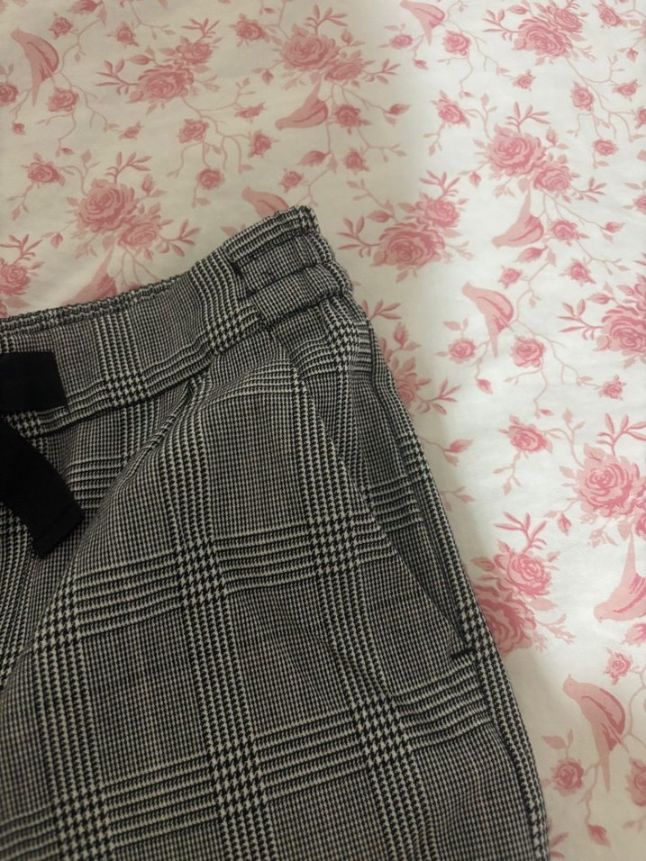 Gri Pamuklu Salaş Midi kız çocuk Kumaş Pantolon - Görsel 5