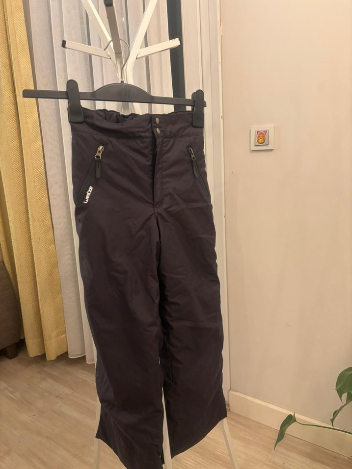 Siyah Bel Detaylı Unisex Kayak Pantolonu - Görsel 2