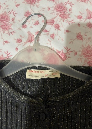 Düğmeli Gri Triko Kadın Hırka - Görsel 5