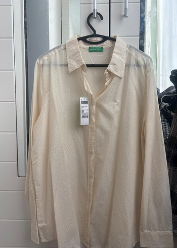 Açık sarı Düğmeli Uzun Kollu ince Gömlek - Görsel 3