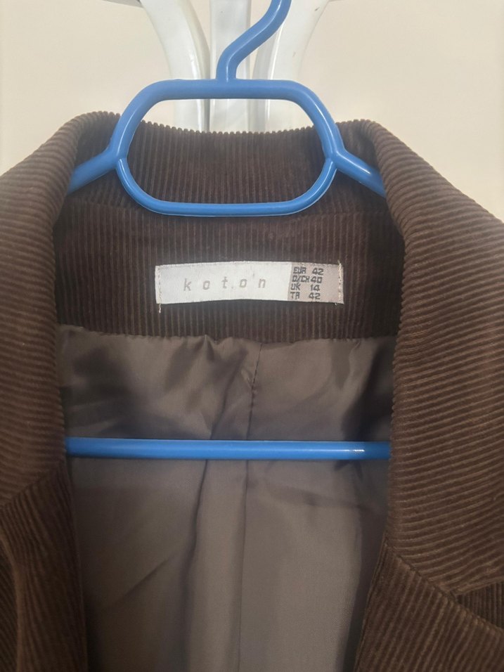 Kahverengi Süet Kadın Blazer Ceket - Görsel 4