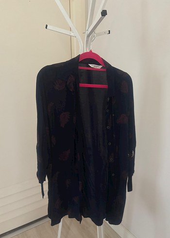 Düğmeli Siyah Uzun Kollu Kadın Gömlek - Görsel 2