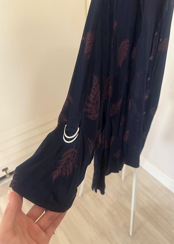 Düğmeli Siyah Uzun Kollu Kadın Gömlek - Görsel 8