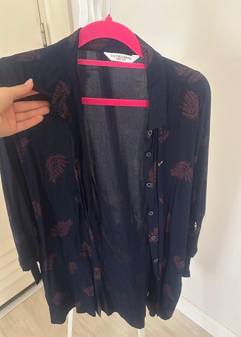 Düğmeli Siyah Uzun Kollu Kadın Gömlek - Görsel 4