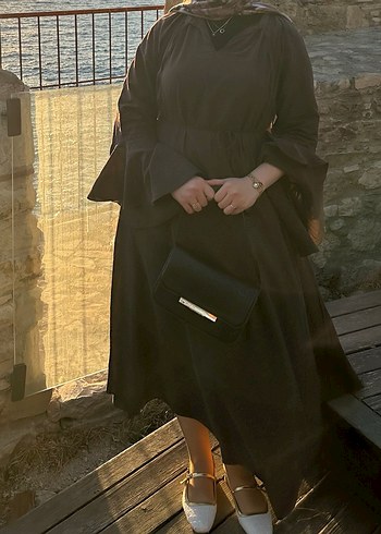 Kahverengi Uzun Bohem Elbise - Görsel 3