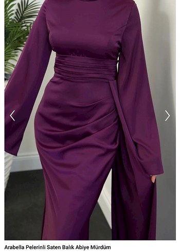 Arabella Mürdüm Drapeli Uzun Abiye Elbise - Görsel 2