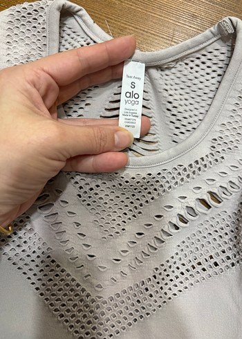 Uzun Kollu Gri Örgü Crop Top - Görsel 3