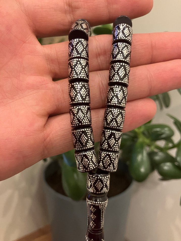 Full Gümüş İşlemeli Kesme Kehribar - Görsel 2