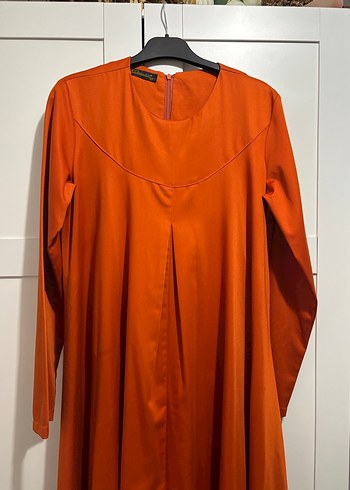 Kadın Kahverengi Uzun Kollu Salaş Elbise - Görsel 2