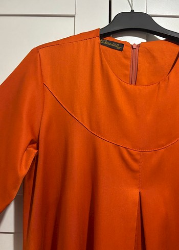 Kadın Kahverengi Uzun Kollu Salaş Elbise - Görsel 3