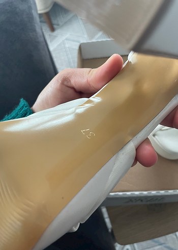 Beyaz Dolgu Topuklu Kadın Abiye Ayakkabı - Görsel 3