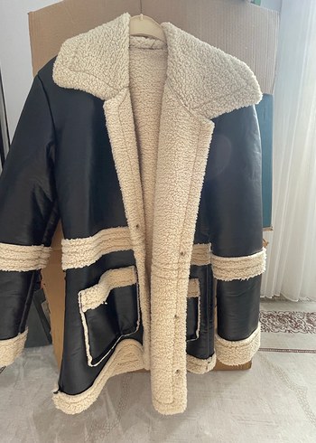 Siyah Deri Kadın Kürklü  Ceket - Görsel 7