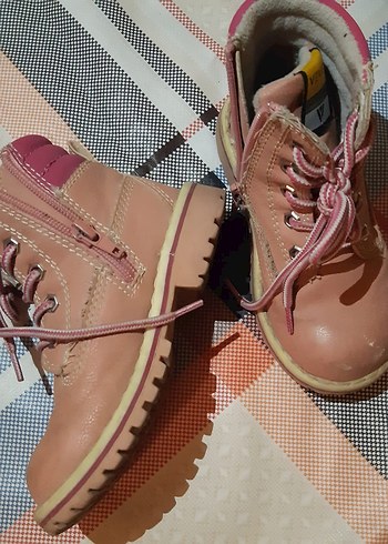 Pembe Fermuarlı, Bağcıklı 26 Numara Kız Çocuk Kauçuk Bot - Görsel 2