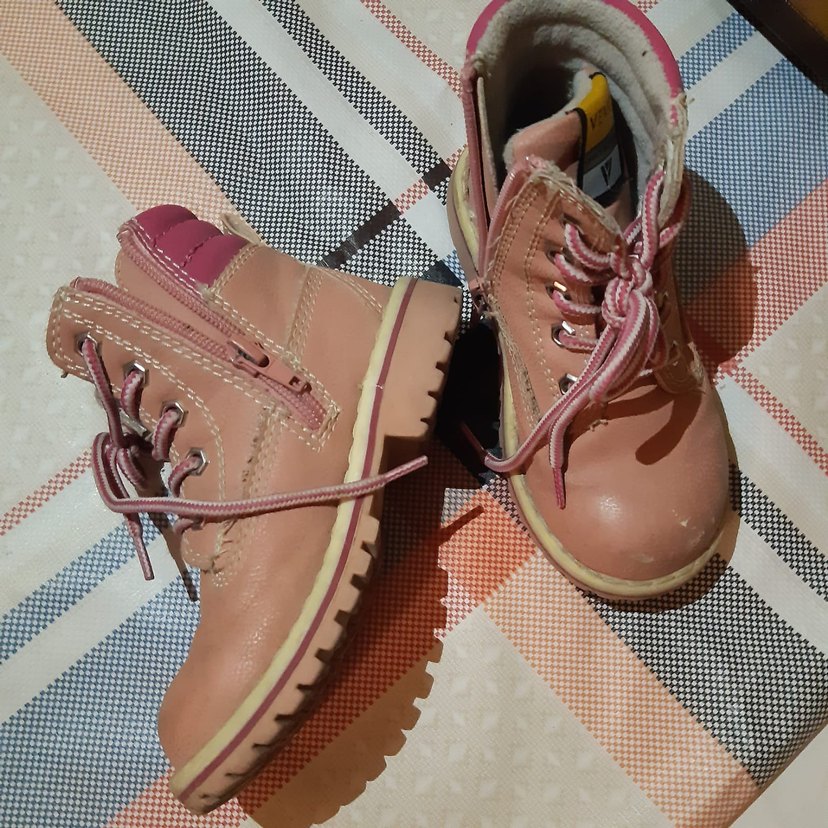 Pembe Fermuarlı, Bağcıklı 26 Numara Kız Çocuk Kauçuk Bot - Görsel 2