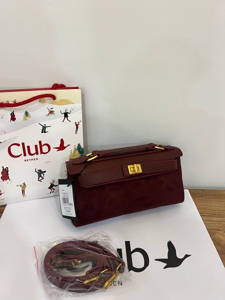 Beymen Kahverengi Süet Tokalı Kadın Çanta - Görsel 3