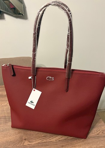 Lacoste Siyah Deri Fermuarlı Kadın Çanta - Görsel 3