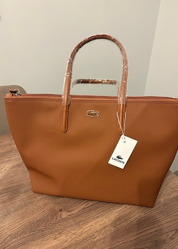 Lacoste Siyah Deri Fermuarlı Kadın Çanta - Görsel 2