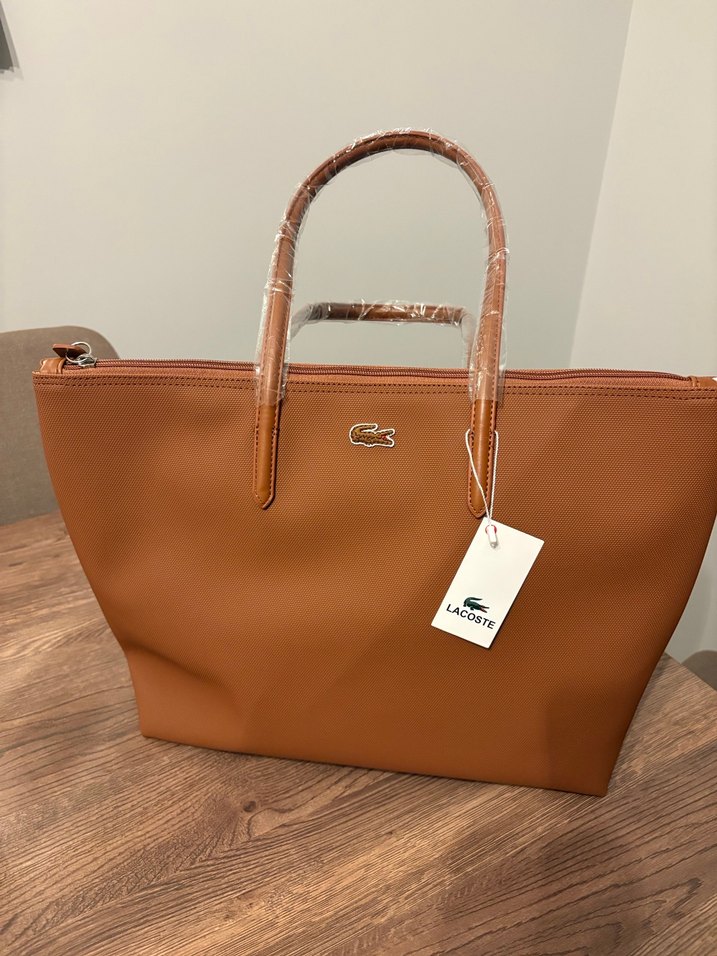 Lacoste Siyah Deri Fermuarlı Kadın Çanta - Görsel 2