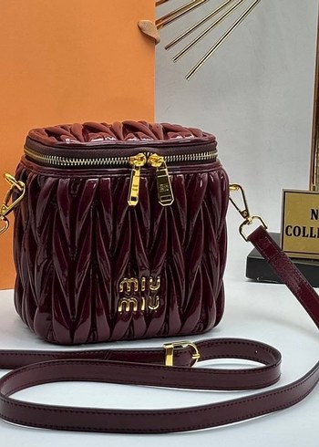 Bej Deri Nakışlı Fermuarlı Kadın Çantası - Görsel 3