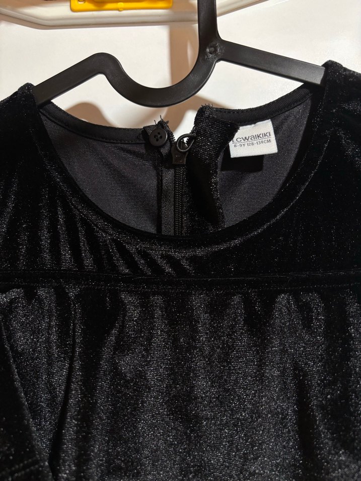 Siyah çocuk Salaş Midi Kumaş tulum - Görsel 3