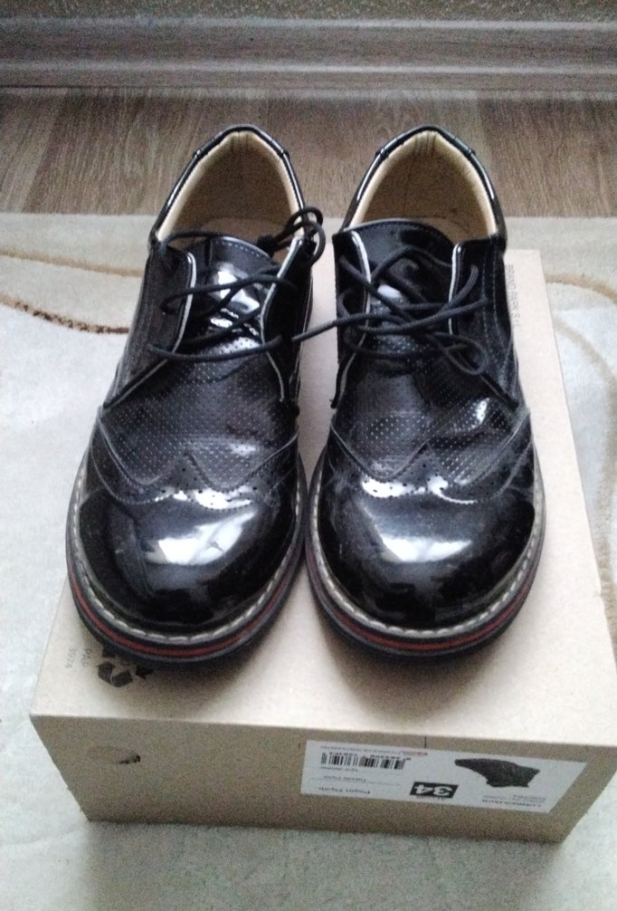 Parlak Siyah Erkek Çocuk Kundura - Görsel 2