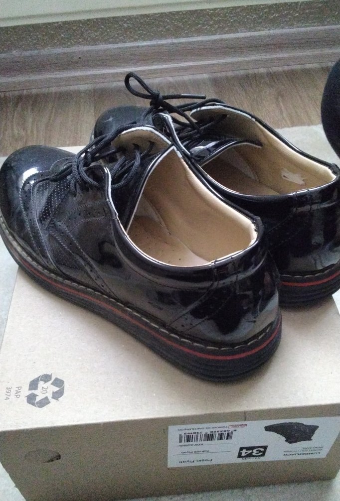 Parlak Siyah Erkek Çocuk Kundura - Görsel 4