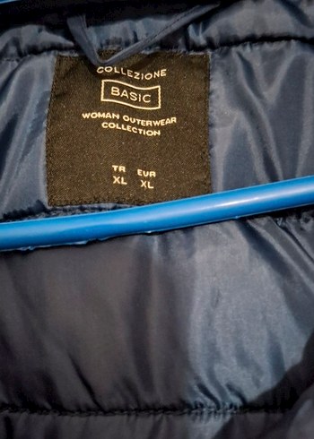 Collezzione Lacivert Fermuarlı Kadın Kışlık Mont - Görsel 2