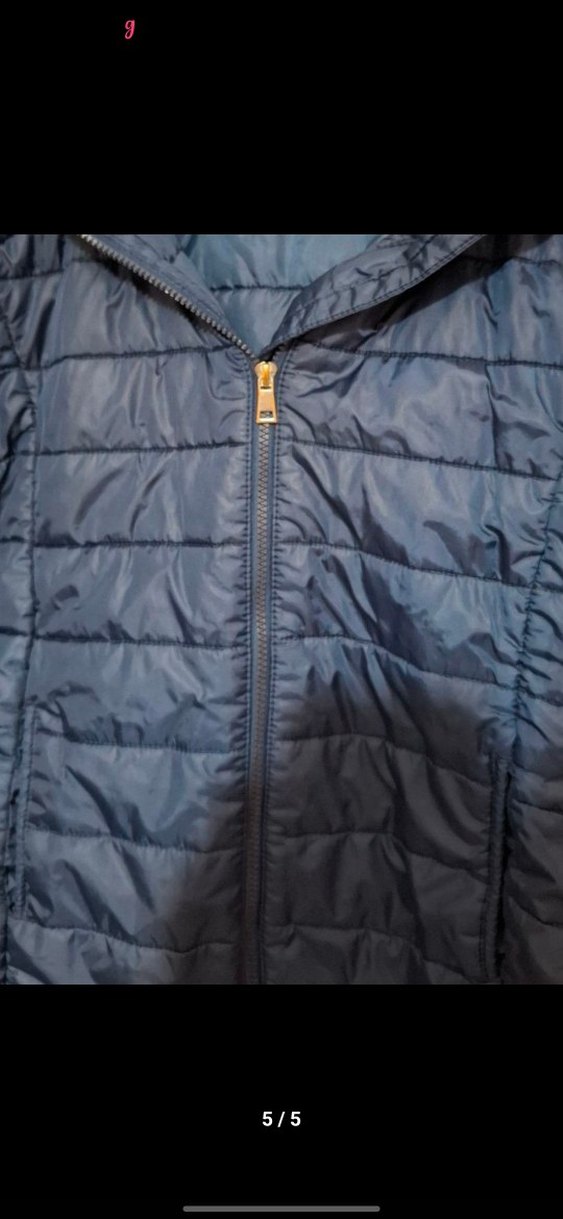 Collezzione Lacivert Fermuarlı Kadın Kışlık Mont - Görsel 5