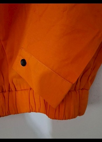 Turuncu Fermuarlı Mini Sweatshirt - Görsel 2