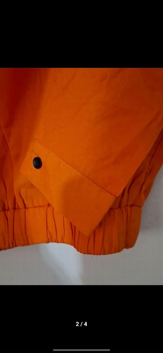 Turuncu Fermuarlı Mini Sweatshirt - Görsel 2