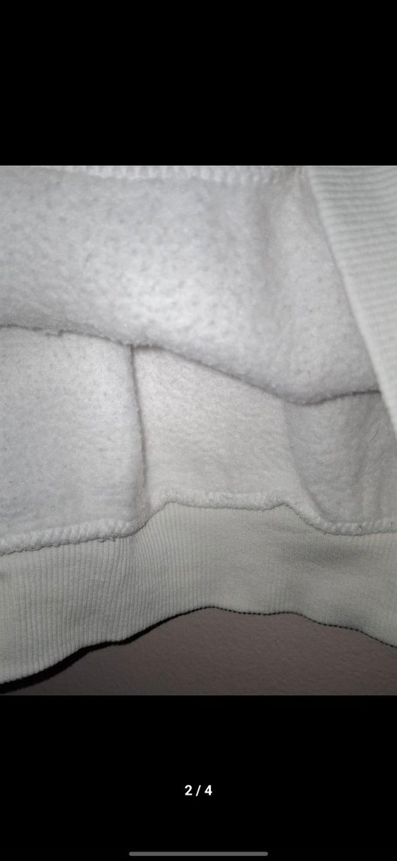 Beyaz Renkli Kalp Baskılı Pamuklu Sweatshirt - Görsel 2