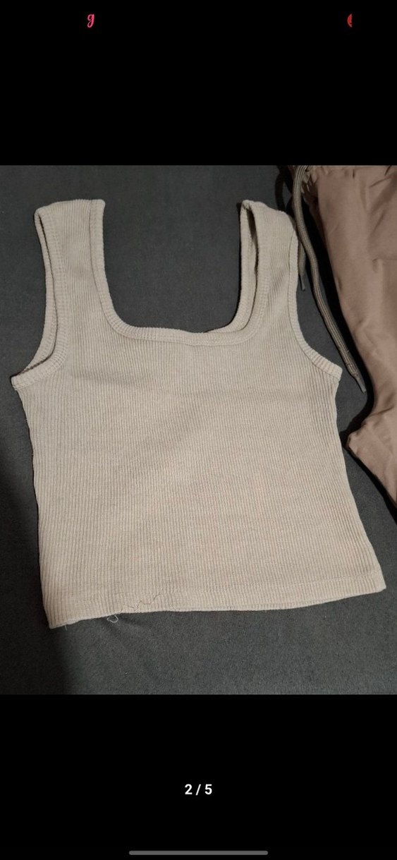 CROP VE ÇITÇIT YIRTMAÇLI EŞOFMAN ALTI - Görsel 2