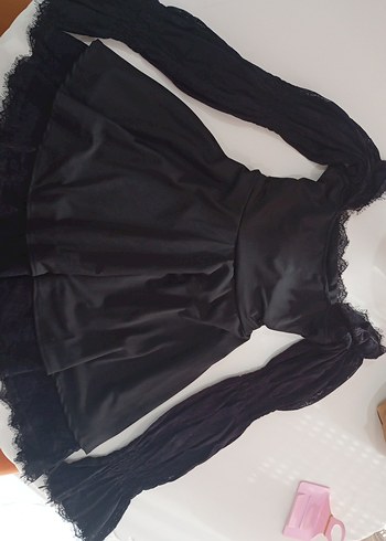 Siyah Mini Boy Fitted Elbise - Görsel 3