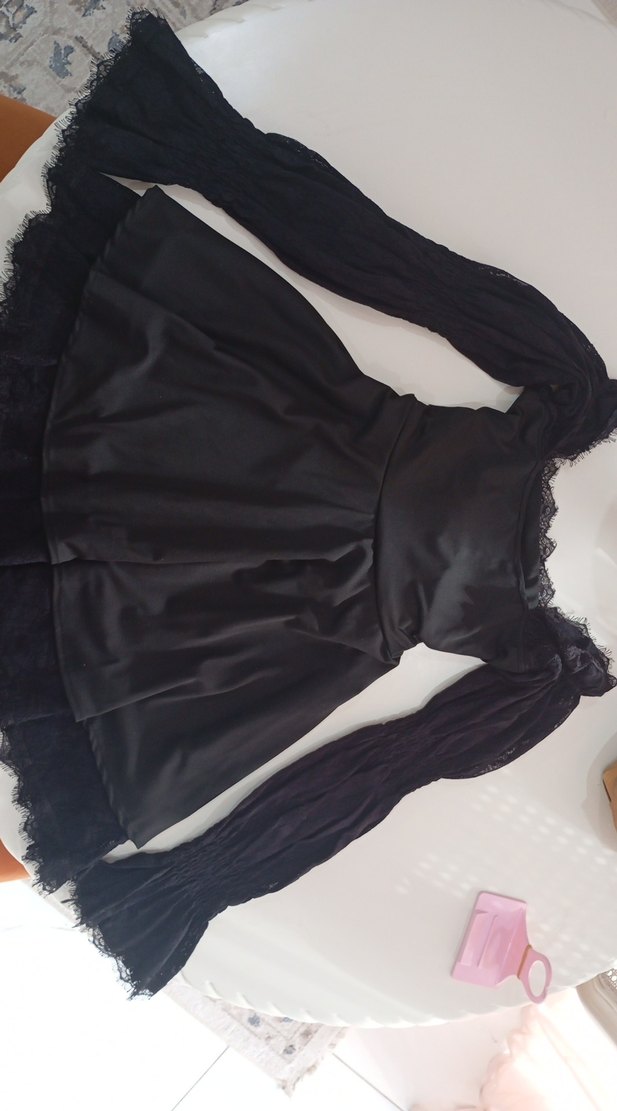 Siyah Mini Boy Fitted Elbise - Görsel 3