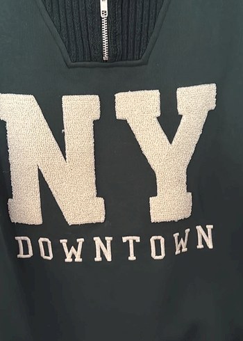 Koton marka Yeşil Fermuarlı Yüksek Yakalı Sweatshirt - Görsel 5