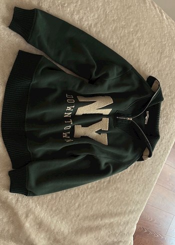 Koton marka Yeşil Fermuarlı Yüksek Yakalı Sweatshirt - Görsel 2