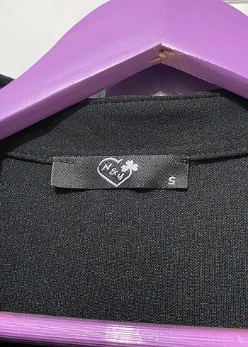 Düğmeli Siyah Midi Kadın Elbise - Görsel 3