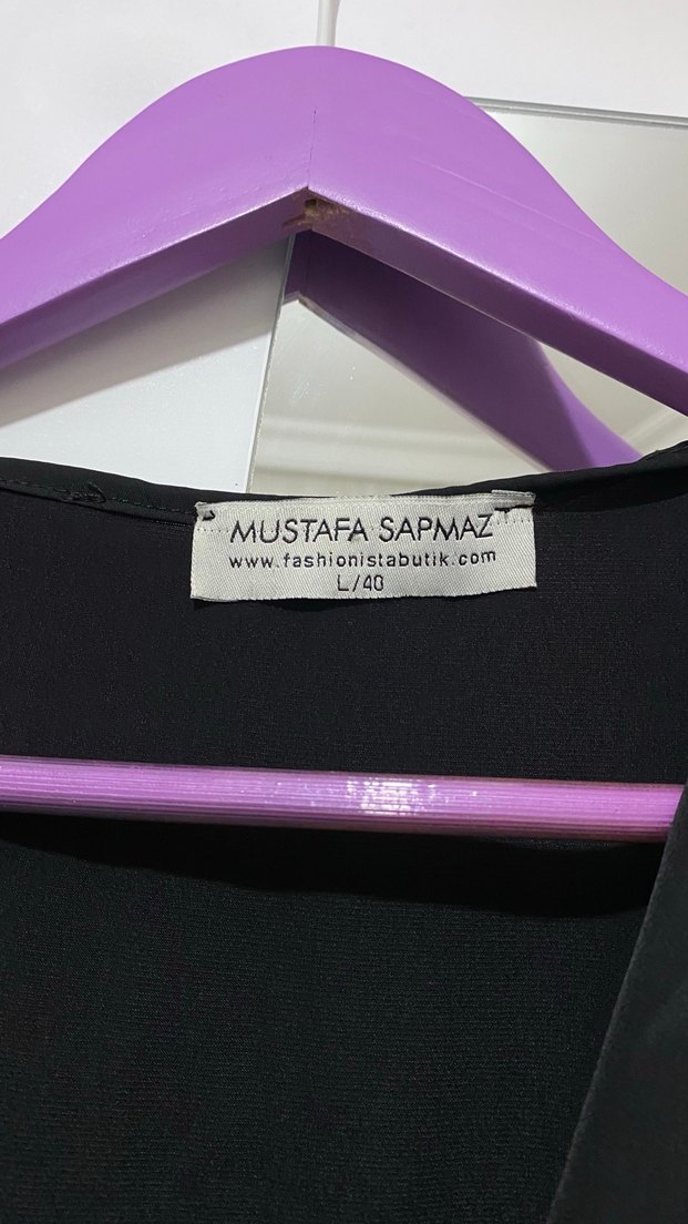 Siyah Salaş Drapeli Kadın Kumaş Pantolon - Görsel 3