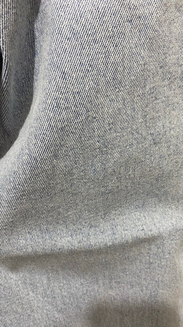 Geniş Kesim Bağlamalı Mavi Gri Denim Pantolon - Görsel 2