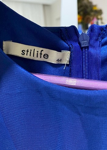 Kadın Lacivert Uzun V Yaka Elbise - Görsel 3