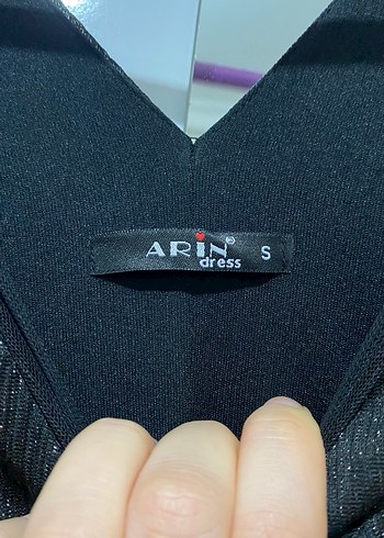 Siyah V Yaka Uzun Kadın Abiye Elbise - Görsel 3