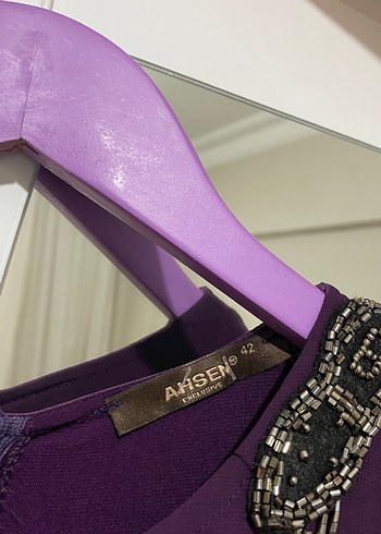 Mor Uzun Bohem Tarzı Elbise - Görsel 2