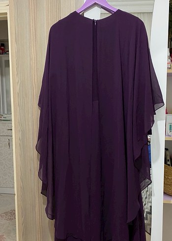 Mor Uzun Bohem Tarzı Elbise - Görsel 3