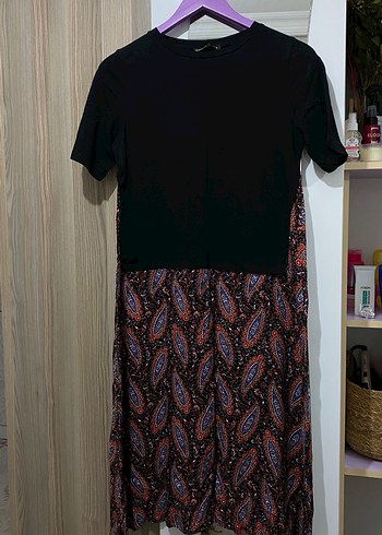 Bohem Çok Renkli Desenli Salaş Kumaş Pantolon - Görsel 2