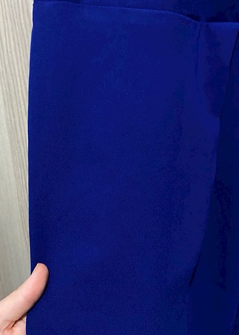 Mavi Uzun Hamile Abiye Elbise - Görsel 2