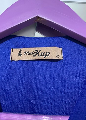 Mavi Uzun Hamile Abiye Elbise - Görsel 3