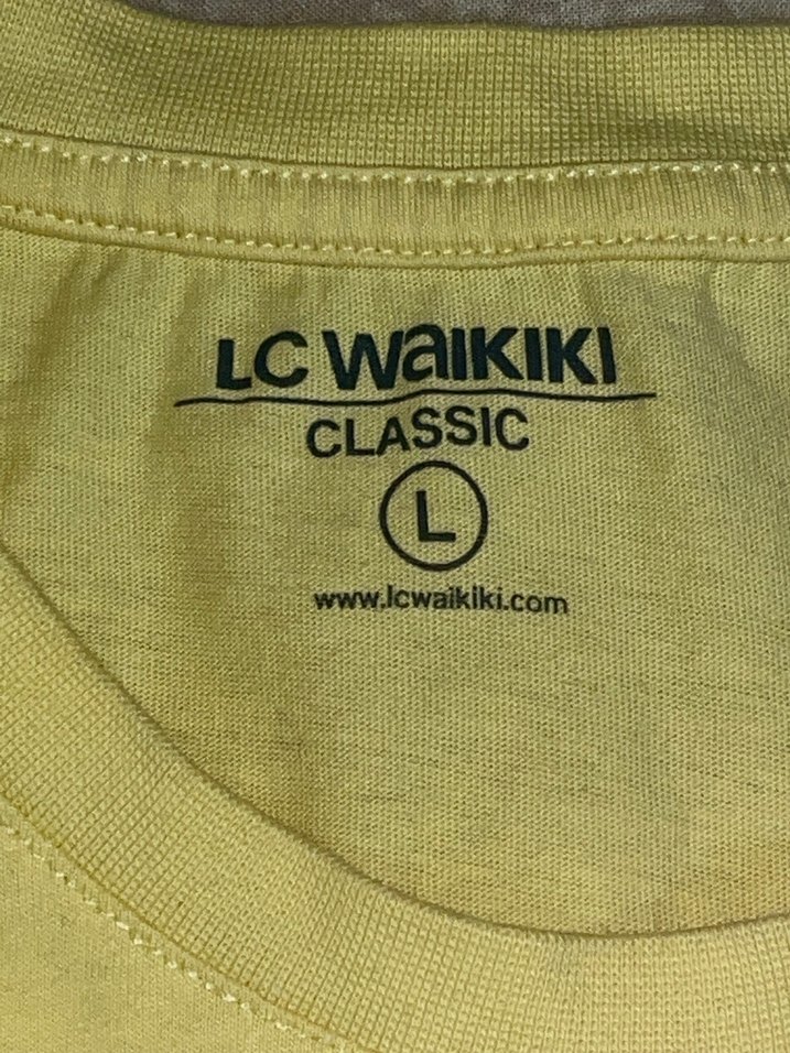 Sarı Baskılı Pamuklu kolsuz tişört - Görsel 3