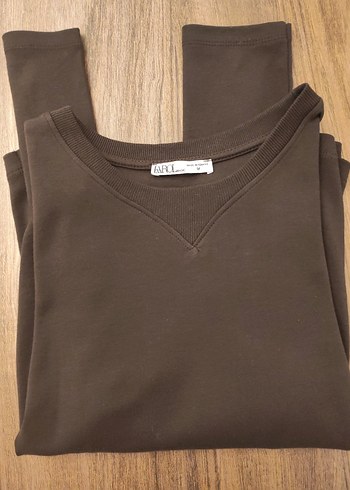 Kahverengi uzunKollu Kadın Tişört - Görsel 3