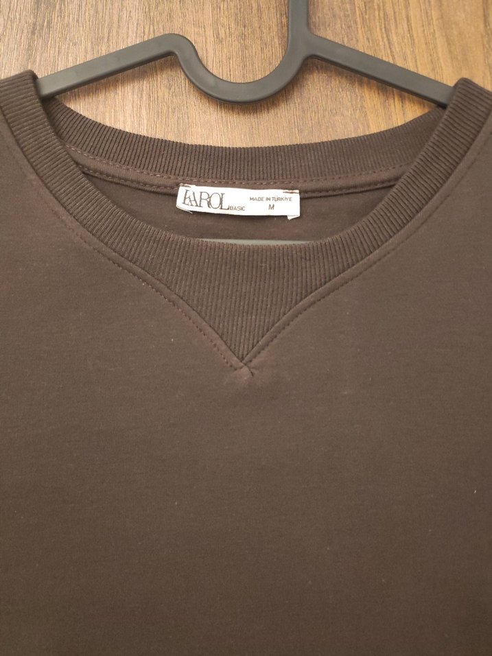 Kahverengi uzunKollu Kadın Tişört - Görsel 2