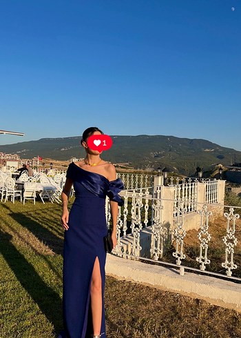 Uzun Lacivert özel gün abiye - Görsel 3